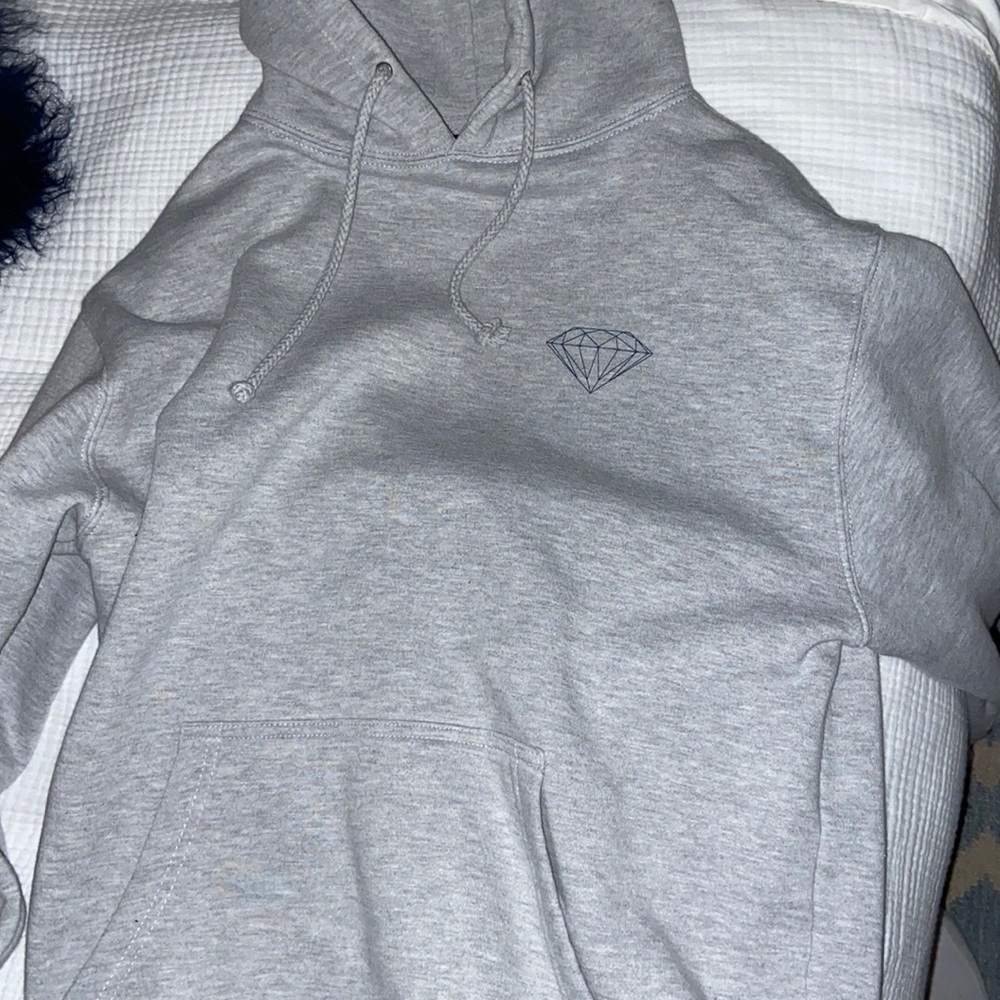Diamond supply co grey hoodie